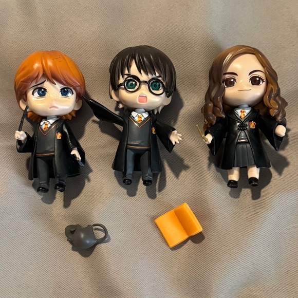 Other - 3 Hello! Good Smile Harry Potter Hermione Granger Ron Weasley Vinyl Figurines